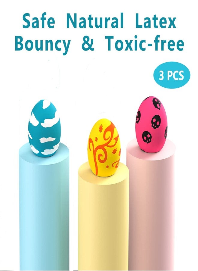 SCHITEC Dog Squeaky Toy, Latex Bouncy Egg Balls with Squeaker for Puppy Small Pet Dogs, Soft Rubber Sound Toys for Interactive Fetch Play - Image 3
